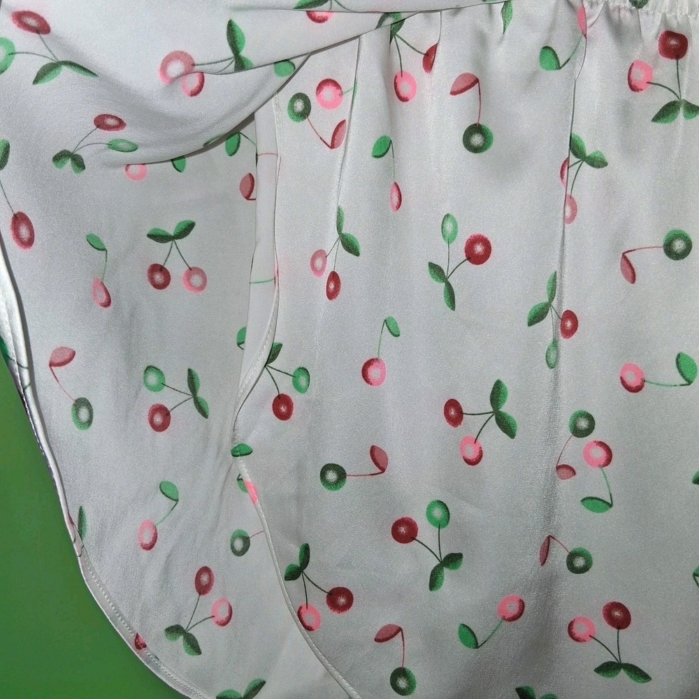 Colsie Womens Cami & Shorts Pajama Set Sleepwear Satin Cherry Print Size M - Picture 8 of 16